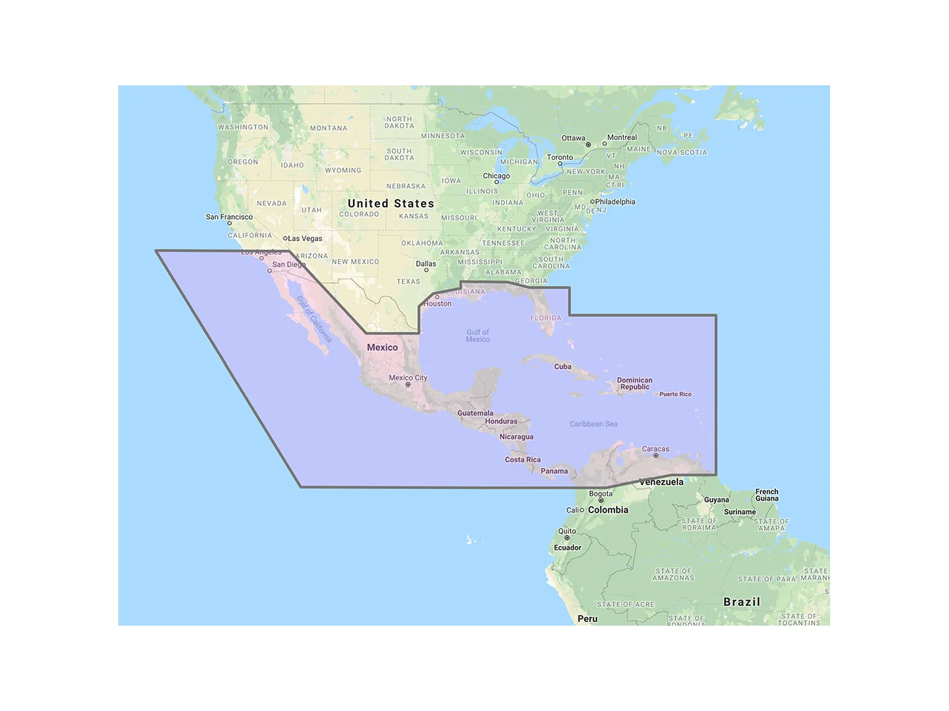 Furuno Central America, Caribbean & Part of Mexico Vector Chart - 3D Data & Standard Resolution Satellite Photos - Unlock Code