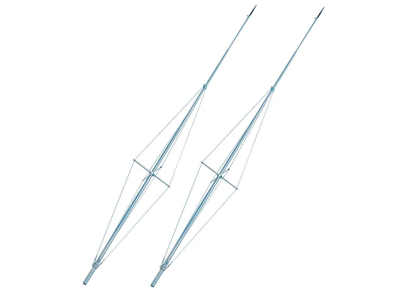 Rupp 20' Single Spreader Sidekick Outrigger Poles - Silver/Silver - Pair
