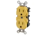 Marinco 15A 125V Yellow Duplex Straight Blade Receptacle