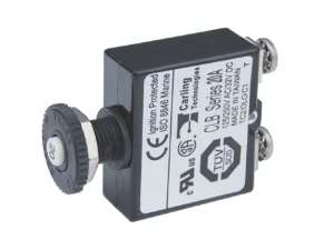 Blue Sea Push Button Reset Only Screw Terminal Circuit Breaker - 20 Amps