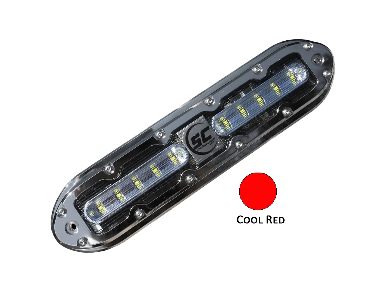 Shadow-Caster SCM-10 LED Underwater Light w/20' Cable - 316 SS Housing - Cool Red