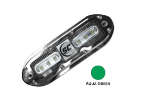 Shadow-Caster SCM-6 LED Underwater Light w/20' Cable - 316 SS Housing - Aqua Green