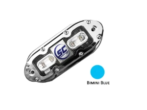 Shadow-Caster SCM-4 LED Underwater Light w/20' Cable - 316 SS Housing - Bimini Blue