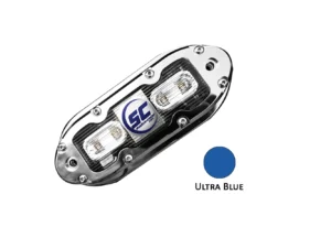 Shadow-Caster SCM-4 LED Underwater Light w/20' Cable - 316 SS Housing - Ultra Blue