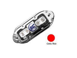Shadow-Caster SCM-4 LED Underwater Light w/20' Cable - 316 SS Housing - Cool Red