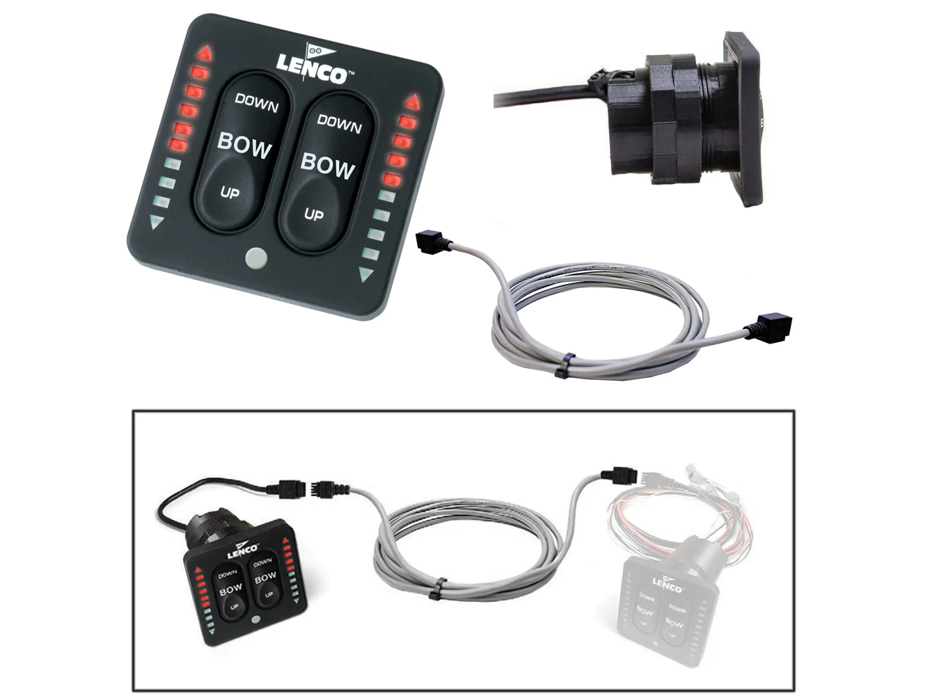 Lenco Flybridge Kit f/ LED Indicator Key Pad f/All-In-One Integrated Tactile Switch - 50'