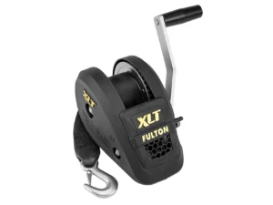 Fulton 1500lb Single Speed Winch w/20' Strap Included - Black Cover