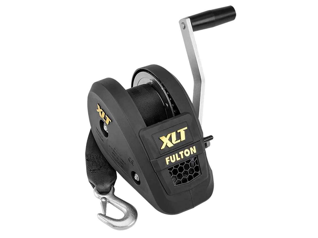 Fulton 1500lb Single Speed Winch w/20' Strap Included - Black Cover