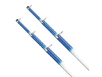 Tigress 15' Telescoping Fiberglass Outrigger Poles - 1-1/8" O.D. - White/Blue - Pair