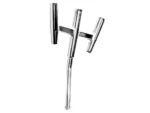 Tigress Triple Aluminum Kite Rod Holder - Bent Butt - Polished