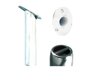 Tigress Oval Head SS Gunnel Mount Rod Holder - 30° - 9"