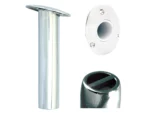 Tigress Oval Head SS Gunnel Mount Rod Holder - 15° - 9"