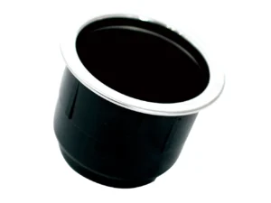 Tigress Black Plastic Cup Holder Insert w/SS Ring On Top