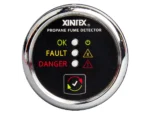 Fireboy-Xintex Propane Fume Detector w/Plastic Sensor - No Solenoid Valve - Chrome Bezel Displa