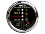 Fireboy-Xintex Propane Fume Detector w/Plastic Sensor & Solenoid Valve - Chrome Bezel Display