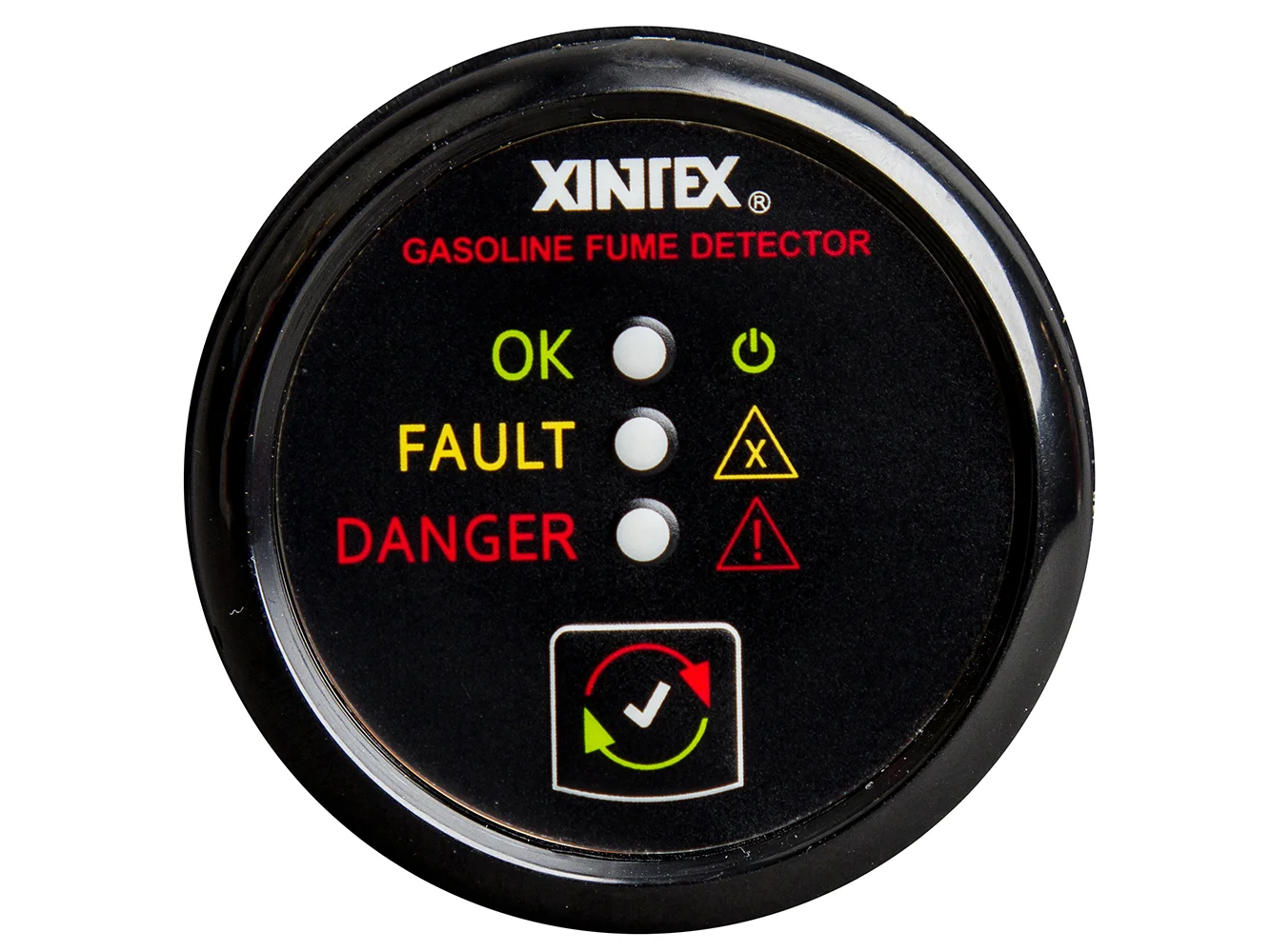 Fireboy-Xintex Gasoline Fume Detector - Black Bezel - 12/24V