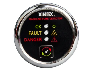 Fireboy-Xintex Gasoline Fume Detector - Chrome Bezel - 12/24V