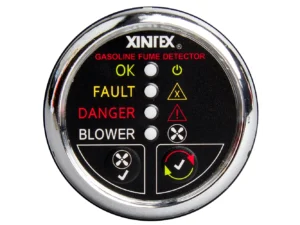 Fireboy-Xintex Gasoline Fume Detector w/Blower Control - Chrome Bezel - 12V