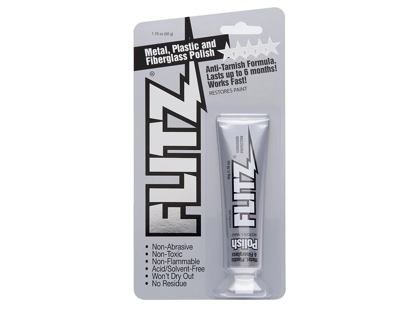 Flitz Polish - Paste - 1.76oz Tube - 6-Pack