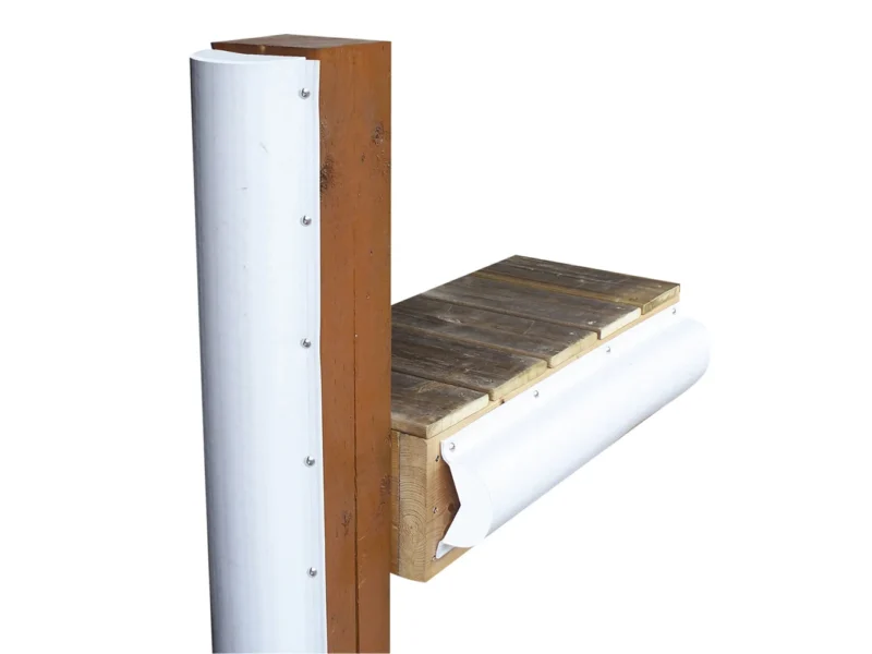 Dock Edge Piling Bumper - One End Capped - 6' - White