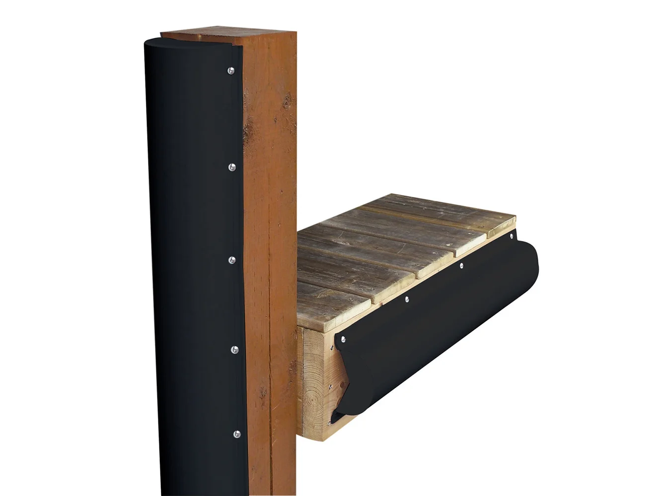 Dock Edge Piling Bumper - One End Capped - 6' - Black