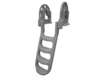 Dock Edge Stand-Off Flip-Up Polyethylene Roto Molded 4-Step Dock Ladder - Grey