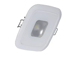 Lumitec Square Mirage Down Light - White Dimming, Red/Blue Non-Dimming - White Bezel