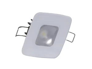 Lumitec Square Mirage Down Light - White Dimming, Red/Blue Non-Dimming - Glass Housing - No Bezel