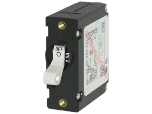 Blue Sea 7197 A-Series White Toggle Circuit Breaker - Single Pole 2.5A