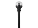 Attwood LightArmor All-Around Light - 12" Black Pole - Black Horizontal Composite Base w/Adapter