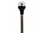 Attwood LightArmor All-Around Light - 20" Aluminum Pole - Black Vertical Composite Base w/Adapter