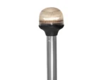 Attwood All-Around Fold-Down Incandescent Anti-Glare Lens Light - 20" Aluminum Pole - 12V - Horizontal Composite Base