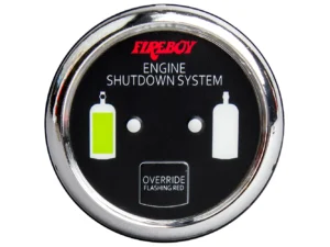 Fireboy-Xintex Deluxe Helm Display w/Gauge Body, LED & Color Graphics f/Engine Shutdown System - Chrome Bezel Display