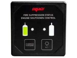 Fireboy-Xintex Deluxe Helm Display w/Membrane Switch, Remote Horn & LEDs f/Engine Shutdown System - Black Bezel Display