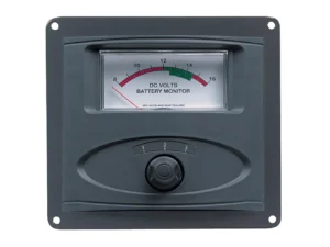 BEP 3 Input Panel Mounted Analog 12V Battery Condition Meter (Expanded Scale 8-16V DC Range)