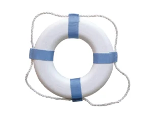 Taylor Made Decorative Ring Buoy - 25" - White/Blue - Not USCG Approved