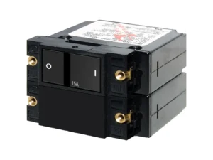 Blue Sea 7411 A-Series Flat Rocker Circuit Breaker - Double Pole - 15A