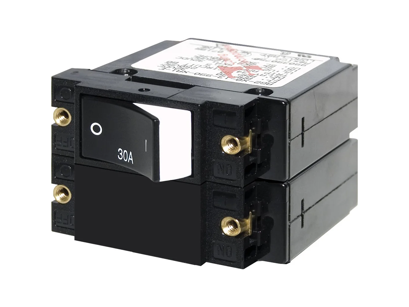 Blue Sea 7574 A-Series Raised Rocker Circuit Breaker - Double Pole - 30A