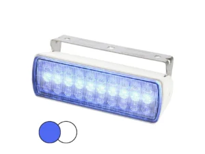 Hella Marine Sea Hawk XL Dual Color LED FloodLights - Blue/White LED - White Housing