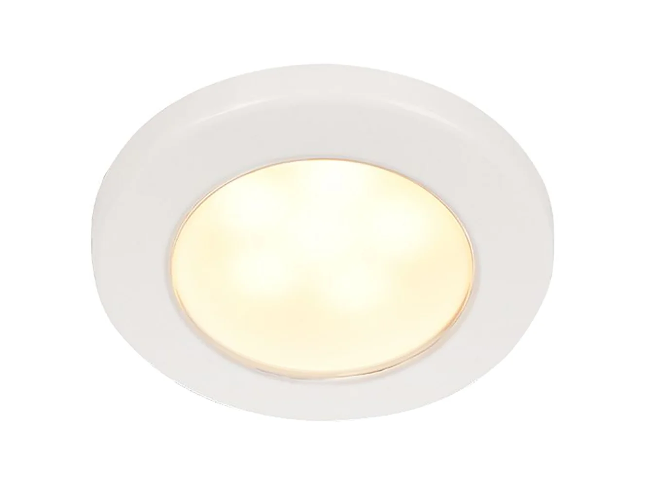 Hella Marine EuroLED 75 3" Round Screw Mount Down Light - Warm White LED - White Plastic Rim - 12V