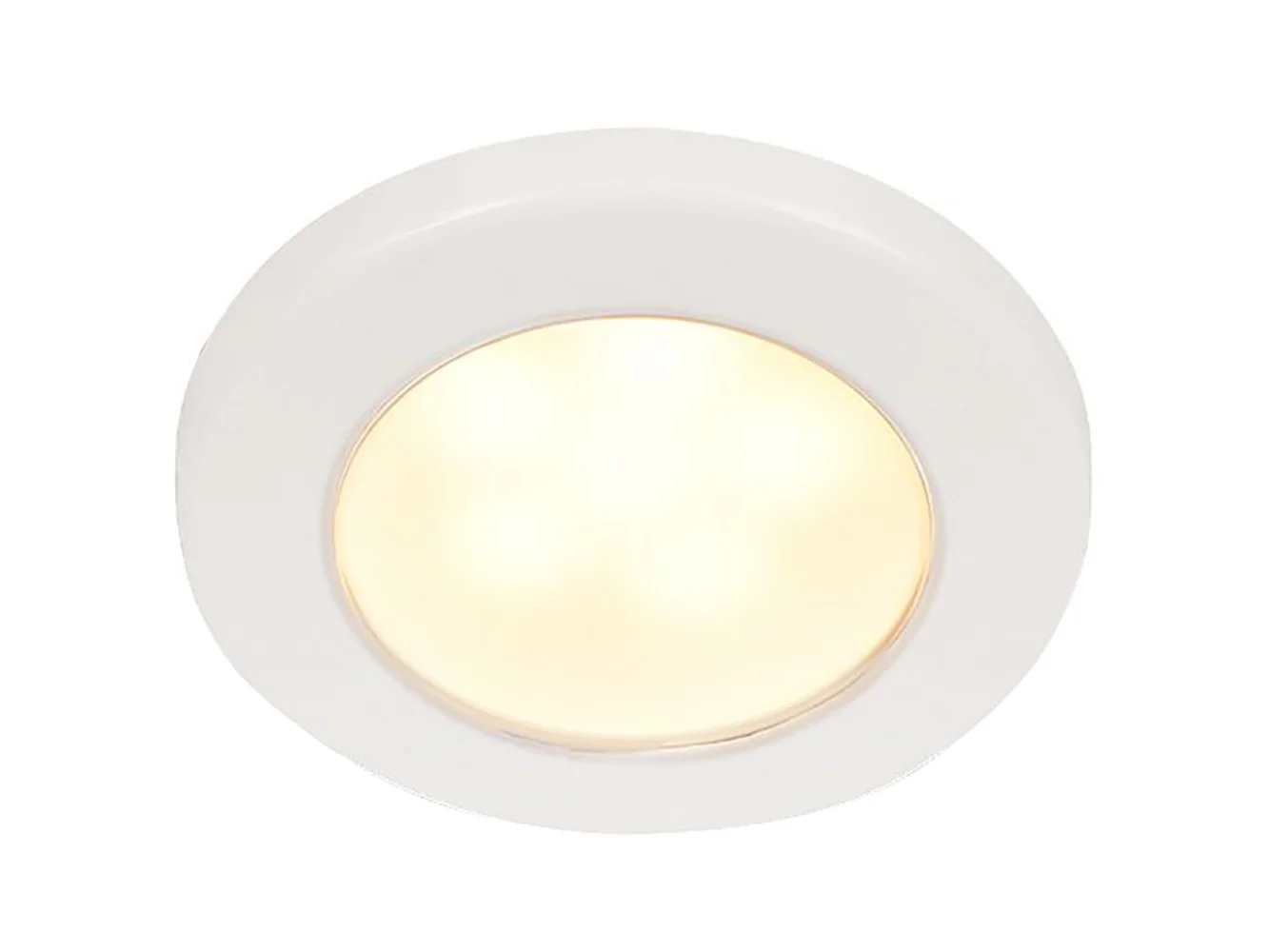 Hella Marine EuroLED 75 3" Round Screw Mount Down Light - Warm White LED - White Plastic Rim - 24V