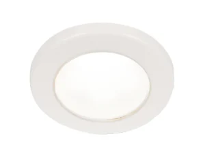 Hella Marine EuroLED 75 3" Round Screw Mount Down Light - White LED - White Plastic Rim - 12V