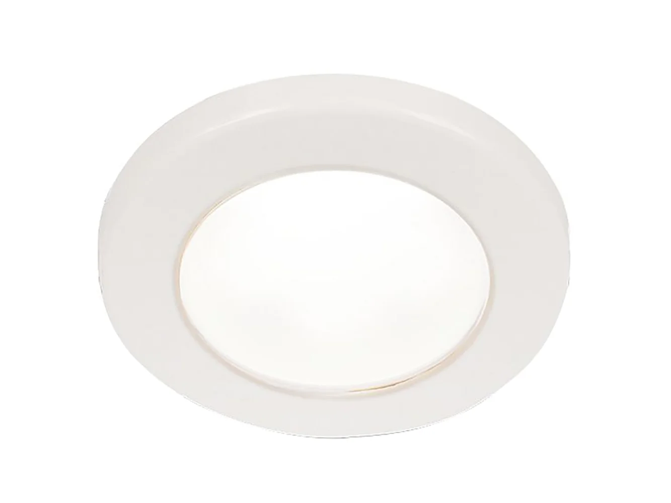 Hella Marine EuroLED 75 3" Round Screw Mount Down Light - White LED - White Plastic Rim - 12V