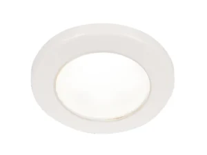 Hella Marine EuroLED 75 3" Round Screw Mount Down Light - White LED - White Plastic Rim - 24V