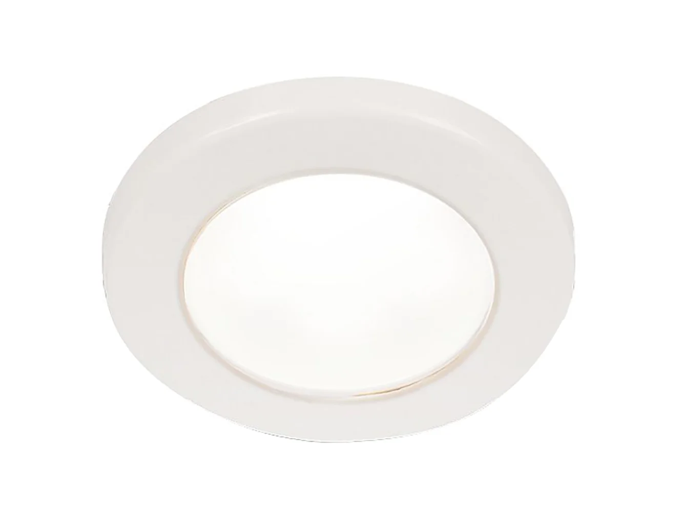 Hella Marine EuroLED 75 3" Round Screw Mount Down Light - White LED - White Plastic Rim - 24V