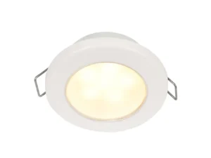 Hella Marine EuroLED 75 3" Round Spring Mount Down Light - Warm White LED - White Plastic Rim - 12V