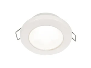 Hella Marine EuroLED 75 3" Round Spring Mount Down Light - White LED - White Plastic Rim - 12V