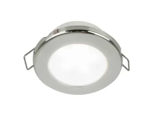 Hella Marine EuroLED 75 3" Round Spring Mount Down Light - White LED - Stainless Steel Rim - 24V