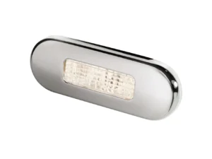 Hella Marine Surface Mount Oblong LED Courtesy Lamp - Warm White LED - Stainless Steel Bezel