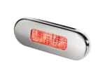 Hella Marine Surface Mount Oblong LED Courtesy Lamp - Red LED - Stainless Steel Bezel
